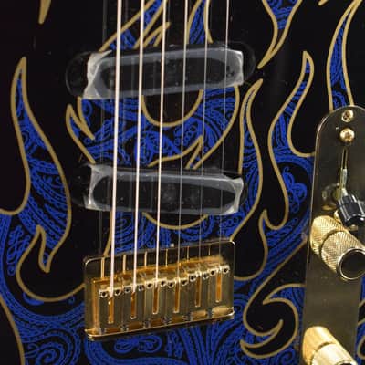 Mint Fender James Burton Telecaster Blue Paisley Flames Maple Fingerboard image 3