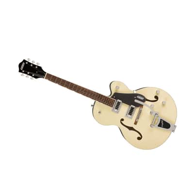 Gretsch G5420T Electromatic Classic Hollow Body Single-Cut 6-String Right-Handed Electric Guitar with Bigsby Tailpiece (Two-Tone Vintage White/London Gray) image 5