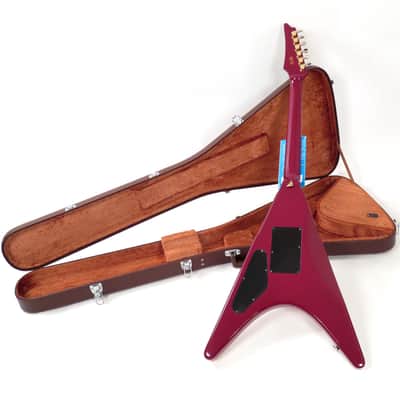 1983 Ibanez Rocket Roll RR550 Flying V - Cherry Sunburst Flamed Maple - Original Case & Hang Tag image 4