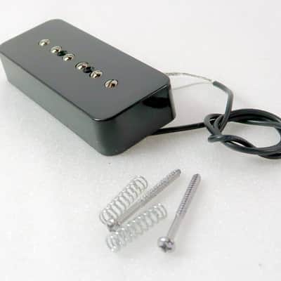 P-90 Black Neck Side Soapbar 50mm Chrome Poles Poles Screws / Springs image 3