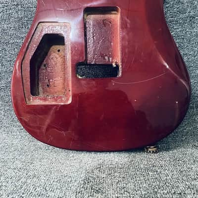 Transparent Red Floyd Rose Ready Guitar Body, Unfinished image 6
