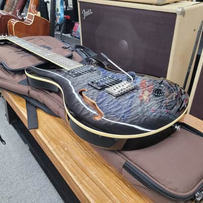 PRS SE Custom 22 Semi-Hollow with Gigbag- Charcoal Burst image 13