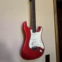 2001 Fender American Deluxe Stratocaster HSS — Chrome Red, USA, OHSC
