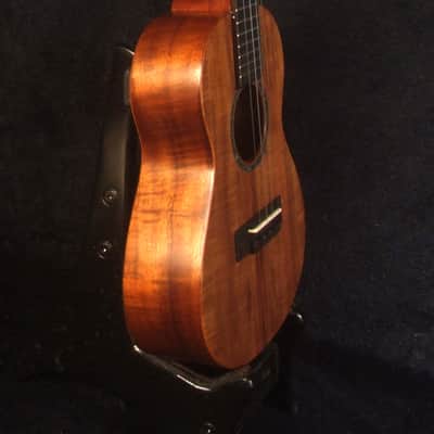 Handcrafted Concert Ukulele, Solid Hawaiian Koa, Horse Inlay, Soft-bag, Bruce Wei UG15-2937 image 3