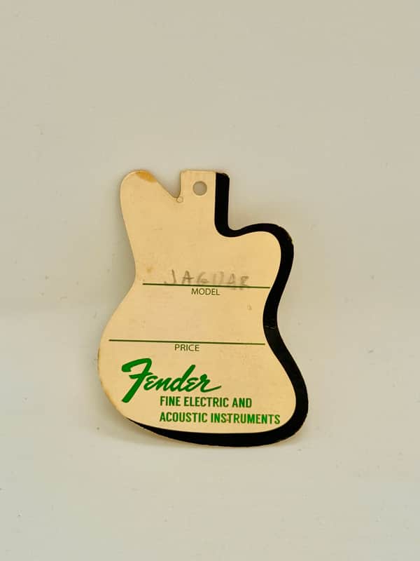 Vintage 1960 s Fender Jaguar Price Tag-Hang Tag Rare Circa 1966 image 1