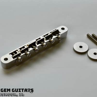 New! Gibson OEM ABR-1 Bridge with posts and thumbwheels Nickel Finish fits Les Paul Standard, ES-335, SG Standard and others! image 20