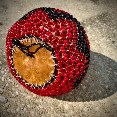 Pearl PSK60FC Traditional Natural Gourd Shekere 2010s - Red image 3