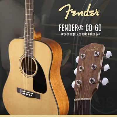 ender CD-60 Dreadnought Acoustic Guitar Natural (V3) + Basic Bundle image 2