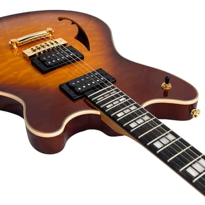 EVH SA-126 Special Electric Semi-Hollow Guitar Quilted Maple Tobacco Sunburst image 7