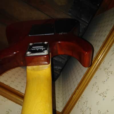 Jackson Dinkyish ? trans orange over flamed maple image 5