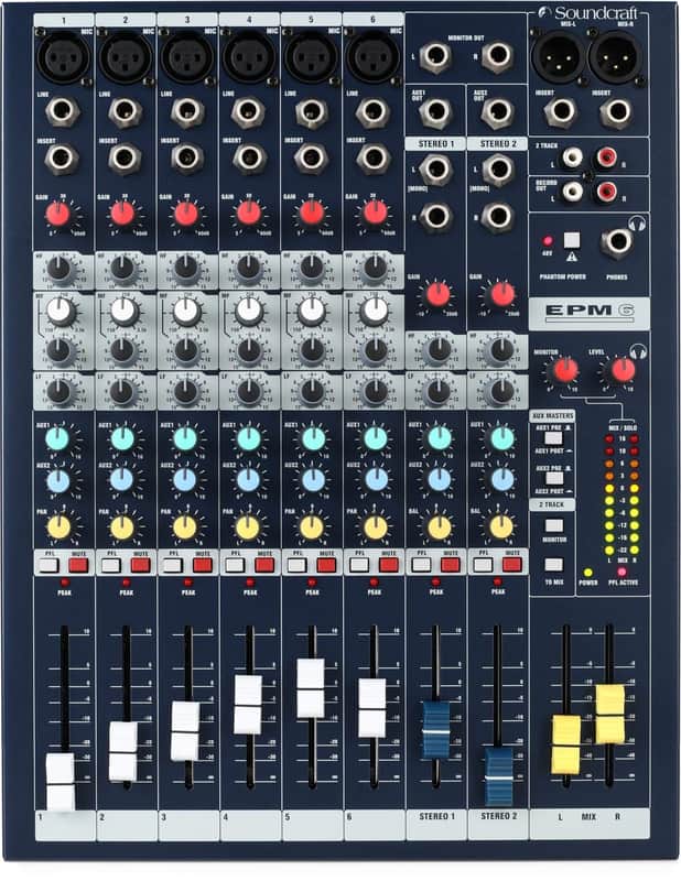Soundcraft EPM6 8-channel Analog Mixer image 1
