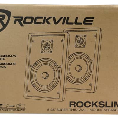 Rockville BLUAMP 100 Home Stereo Receiver Amplifier+4) Black Wall Mount Speakers image 4