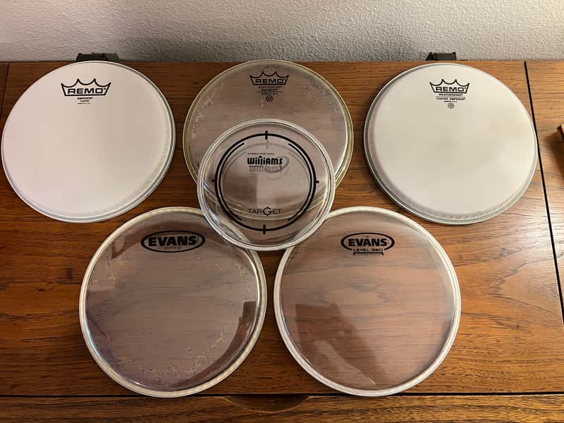 $68 Value Remo 8” Emperor Coated & Evans G1 G2 Clear Drum Heads 4 Kit + Gifts! image 1