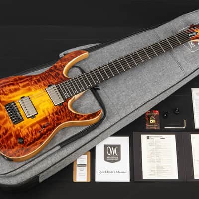 Mayones Duvell 7 Elite Curly Poplar - Lava Burst image 2