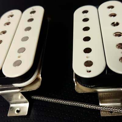 Humbucker PAF Pickups 1958 -59 VINTAGE Bone WHITE Fits Gibson LP SG Les Paul Hand Crafted Q pickups image 4