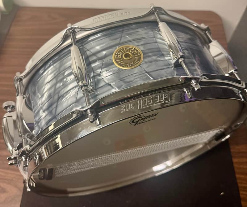 Gretsch Broadkaster 5.5x14 Snare Drum - Sky Blue Pearl image 1