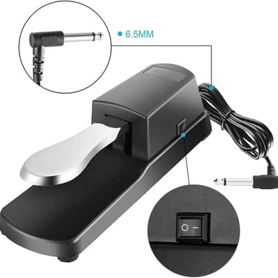 Sustain Pedal, Professional Damper Foot Pedal, Universal Piano Foot Pedal for Piano Midi Electronic Keyboards image 3
