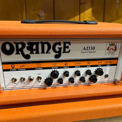 Orange AD30HTC 2-Channel 30-Watt Guitar Amp Head With PPC212 Closed Back 2x12" Guitar Speaker Cabinet image 2