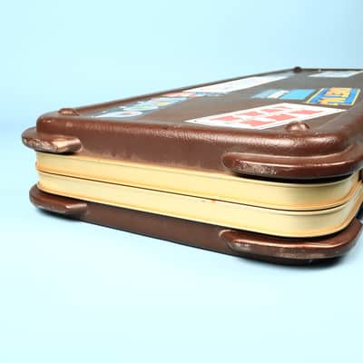 Original Vintage Hardshell Guitar Case Fender 1980s Walnut Elite Stratocaster image 13