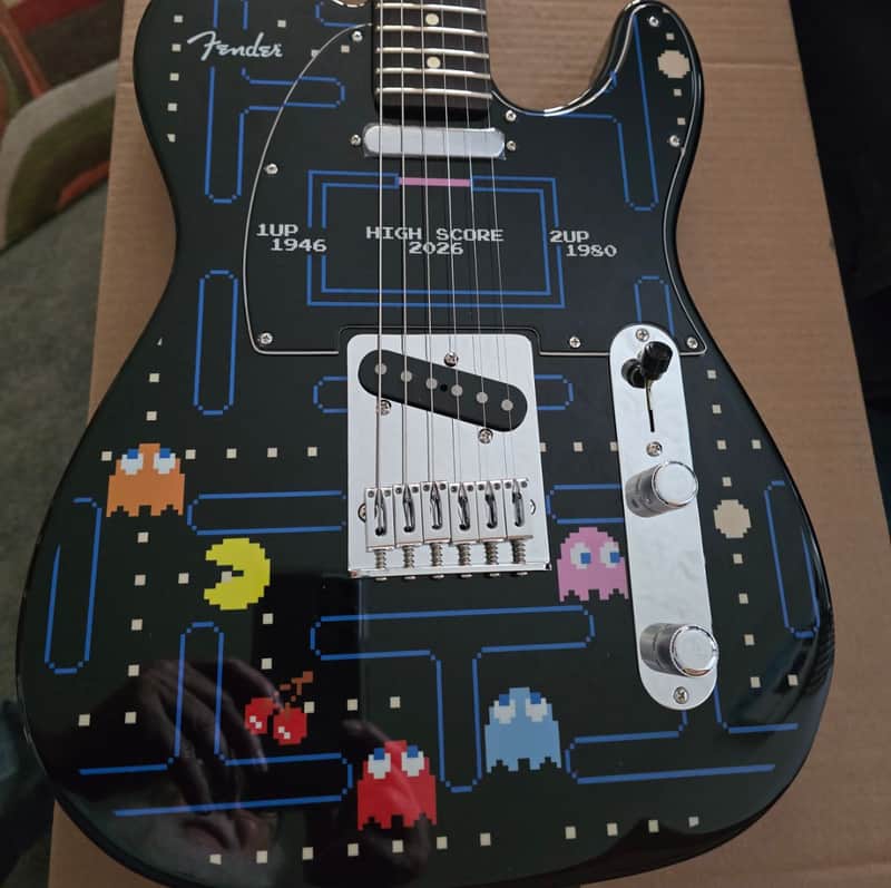 Fender Pac-Man Player II Telecaster 2026 - Black with Pac-Man Graphic