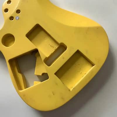 HSH Yellow Basswood Guitar Double Cutaway Body image 7