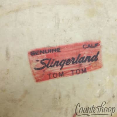 *Slingerland 4x 12" Calf Skin Tom Drum Heads Maple Flesh Hoops Parts Vintage 50s image 2