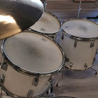 Rogers '70s 4 Pieces Drum Shell Kit, No Snare - White, Used image 12
