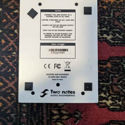 Two Notes Torpedo Captor X 8ohm Stereo Reactive Load Box / Attenuator 2020 - White image 4
