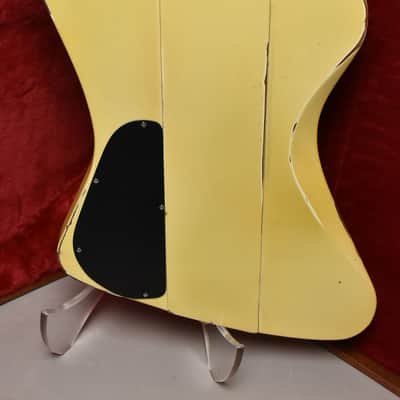 777 Guitars Custom Reverse T-Bird Bass Vintage White Relic w/HSC image 4
