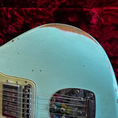 Fender Custom Shop Dealer Select '61 Jazzmaster Wide Range Relic Left-Handed 2022 - Surf Green image 3