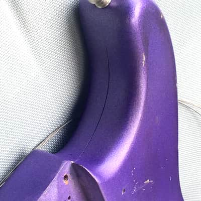 Lefty Vintage Fender “Super Heavy Relic” Hendrix Strat Solid Guitar Body Custom Purple Metallic 4.8 lb Alder image 12