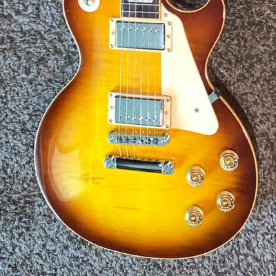 2008 Gibson Les Paul Traditional plus Burst flame top electric guitar made in usa ohsc image 2