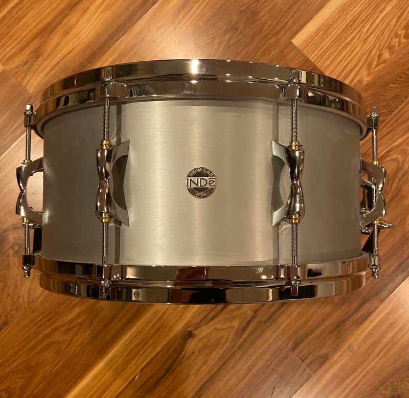 INDe 6.5x14" Brushed Aluminum Snare Drum image 4