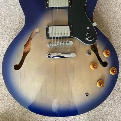 Epiphone 335 Dot MIK Blue Burst w Hardcase image 5