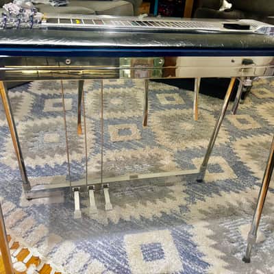 Remington Sustainmaster 2017 - Blue Mica w/ abalone trim, Pedal Steel Guitar image 4
