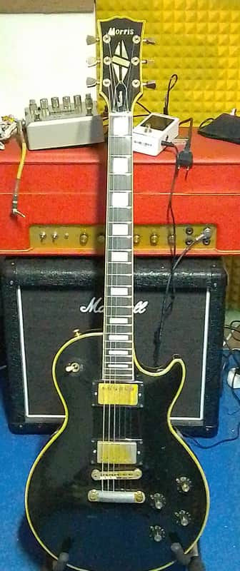 Morris (H&S Anderson) Moridaira Les Paul Custom Black beauty 1980 - EBONY fretboard image 1