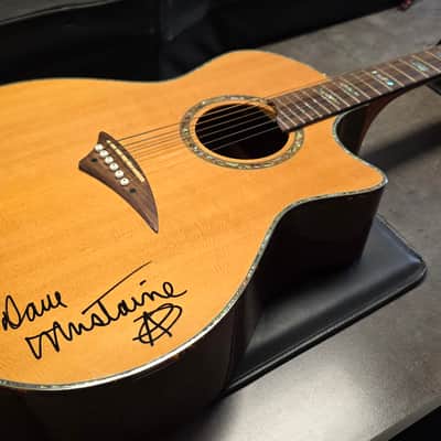 Dave Mustaine's personal Dean Recording Studio Acoustic Guitar Martin D45 Cutaway MEGADETH Artist Signed owned by DAVE MUSTAINE with custom USA tour soft case image 5