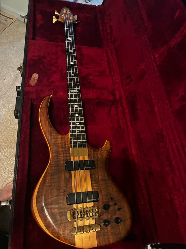 ​Alembic Rogue 4-String Bass 1996 – Claro Walnut Top / Mahogany Core – Active "Q" Electronics w/ Hardshell Case image 1