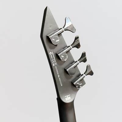 ESP LTD M-4 Black Metal 4 String Electric Bass Guitar - Satin Black image 9
