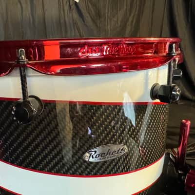 Rikki Rockett's, Rockett Drum Works, Devil City Angels, Carbon Fiber Shell, 22", 12", 14", 16", Matching 6x14" Snare. 2015 SIGNED!! image 7