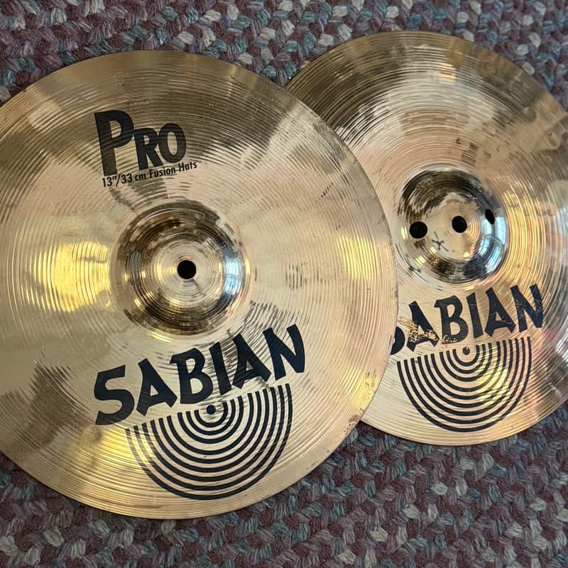 Sabian 13" Pro Fusion Hi-Hat Cymbals (Pair) 1996 - 2004 - Natural image 1