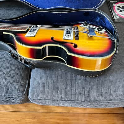 Greco Violin Bass Sunburst 1960s image 10