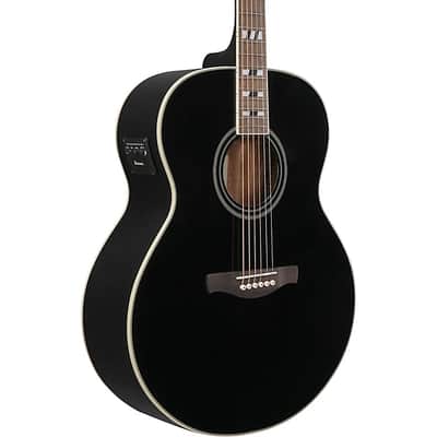 Ibanez AJ70M1EBK Artwood Jumbo Acoustic-Electric Guitar - Black High Gloss image 6