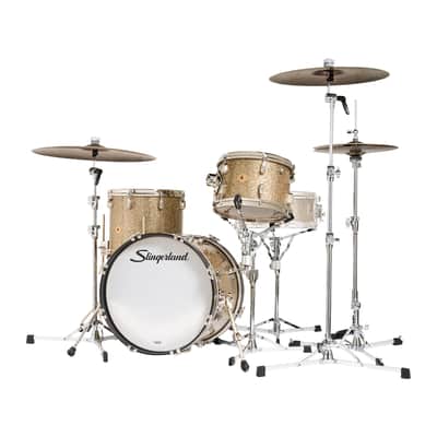 Slingerland Radio King 12/14/18 3pc. Drum Kit Gold Glass Glitter image 2