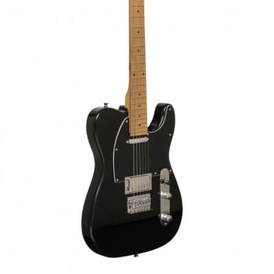 Stagg SET-PLUS BK Vintage T Series Solid Paulownia Body Bolt-on Maple Neck 6-String Electric Guitar image 3