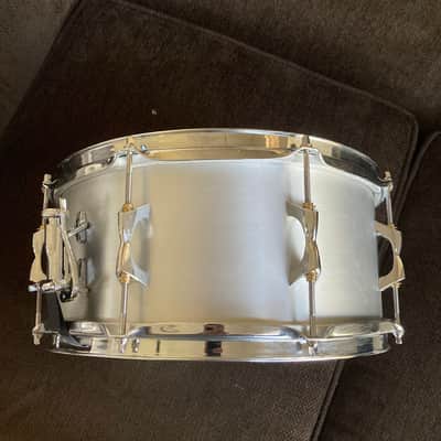 INDe 6.5x14" Brushed Aluminum Snare Drum 2016 - 2019 - Brushed Aluminum image 2
