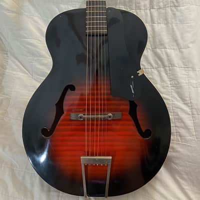 Vintage Harmony H-950 Monterey Leader 1954 Red Flamed Burst image 1