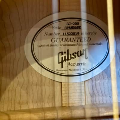 Gibson SJ-200 Standard - Left Handed - Antique Natural - Mint Condition image 10