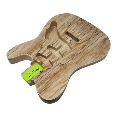 Carparelli  Custom Hybrid Spalted Veneer T/S-Style Guitar Body – 2pc Ash • Cream Binding • SSS Routing • 56mm Tremolo • Unfinished image 8
