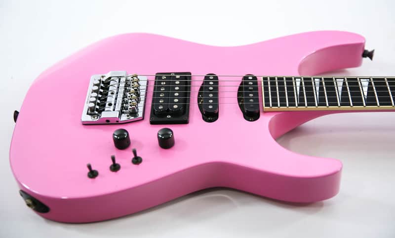 1980s Jackson USA Soloist Custom Platinum Pink Kahler Trem